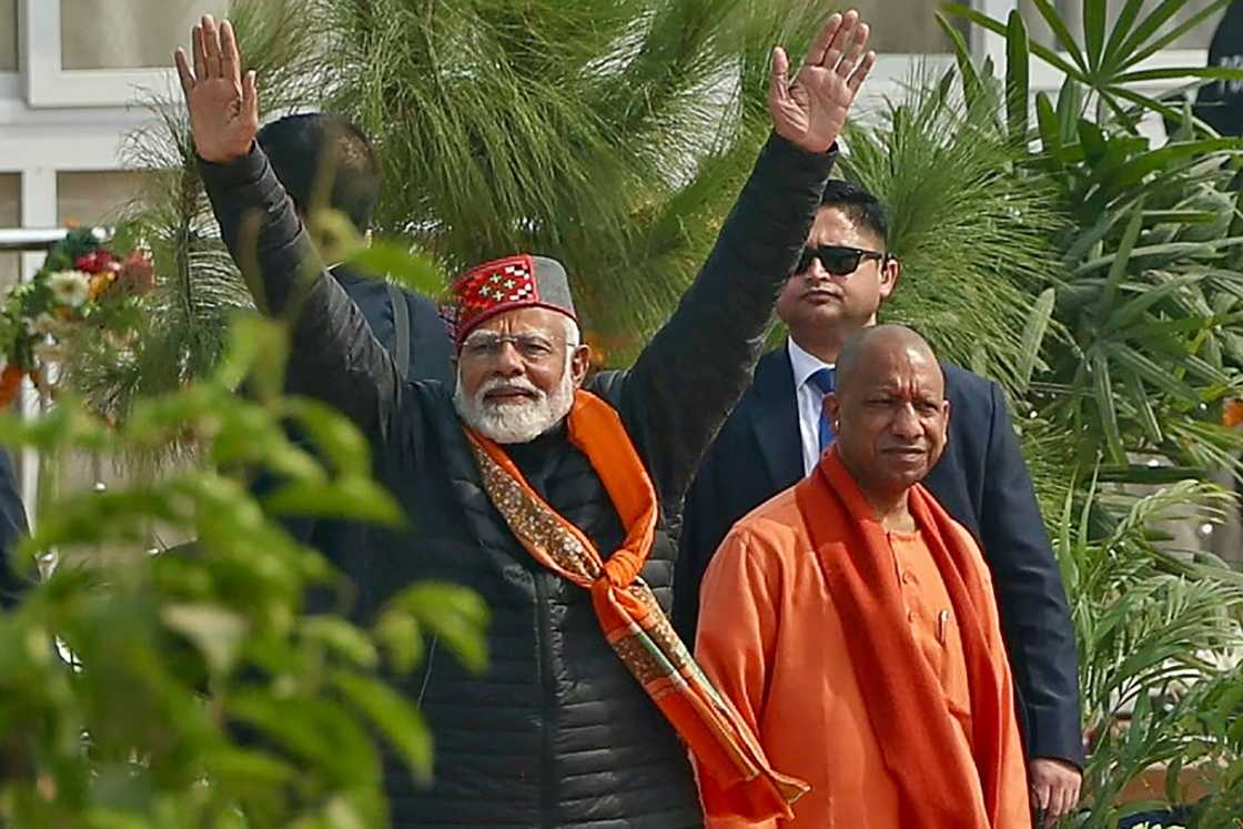 Indian Prime Minister Narendra Modi took a holy dip in the sacred waters of Sangam, the confluence of Ganges, Yamuna and mythical Saraswati rivers