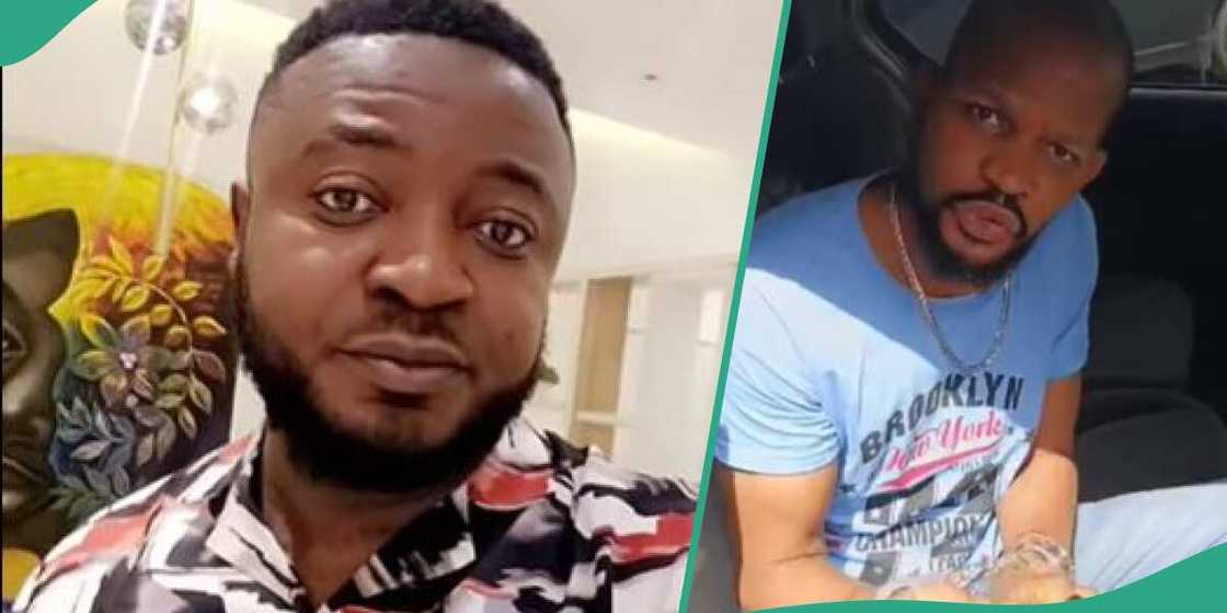 Singer MC Galaxy, actor Uche Maduagwu Singer MC Galaxy, actor Uche Maduagwu