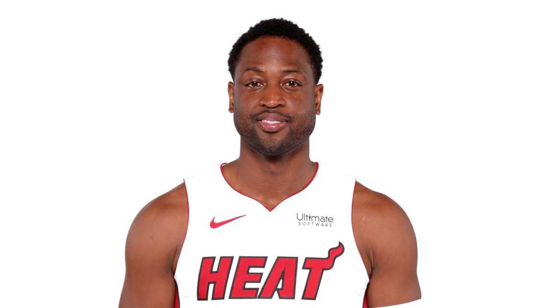 Dwyane Wade in the Miami Heat kit. Dwyane Wade in the Miami Heat kit.