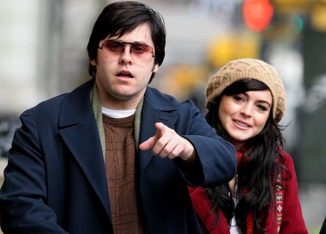 Lindsay Lohan and Jared Leto pictured on location Lindsay Lohan and Jared Leto pictured on location