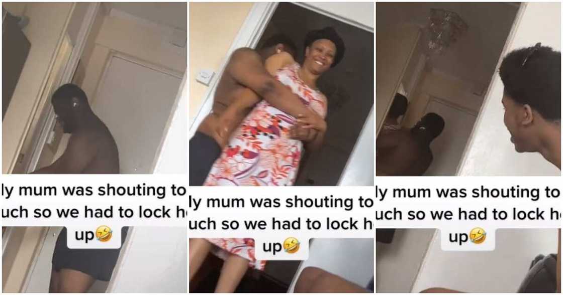 Funny Nigerian mum and kids moment, kids play with mum, young man jerks mum, son locks mum in room, shouting at them Funny Nigerian mum and kids moment, kids play with mum, young man jerks mum, son locks mum in room, shouting at them