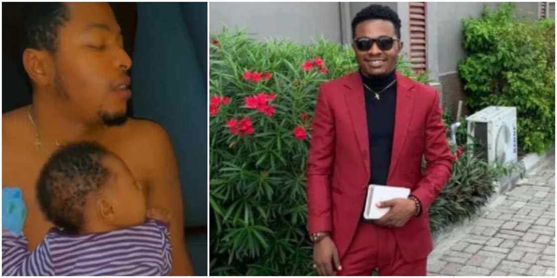 Sam Ajibola shares cute video of moment with son Sam Ajibola shares cute video of moment with son