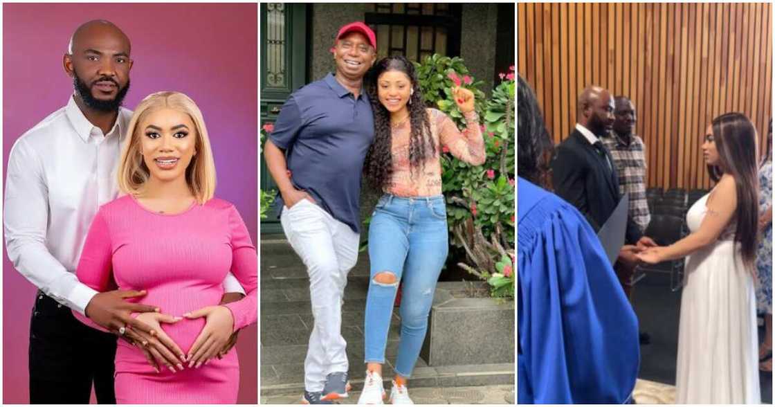 Photos of Ned Nwoko, Regina Daniels, Julia Nwoko and husband