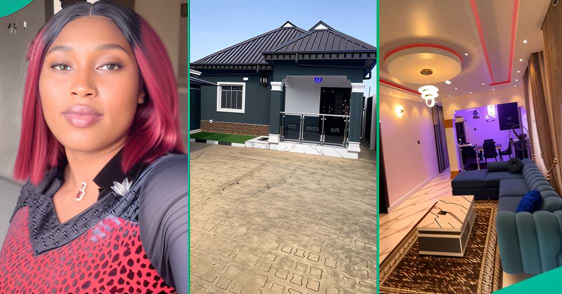Nigerian Lady Builds 2-bedroom Flat On Half Plot of Land in 1 Year, Shows off Beautiful Interior Nigerian Lady Builds 2-bedroom Flat On Half Plot of Land in 1 Year, Shows off Beautiful Interior