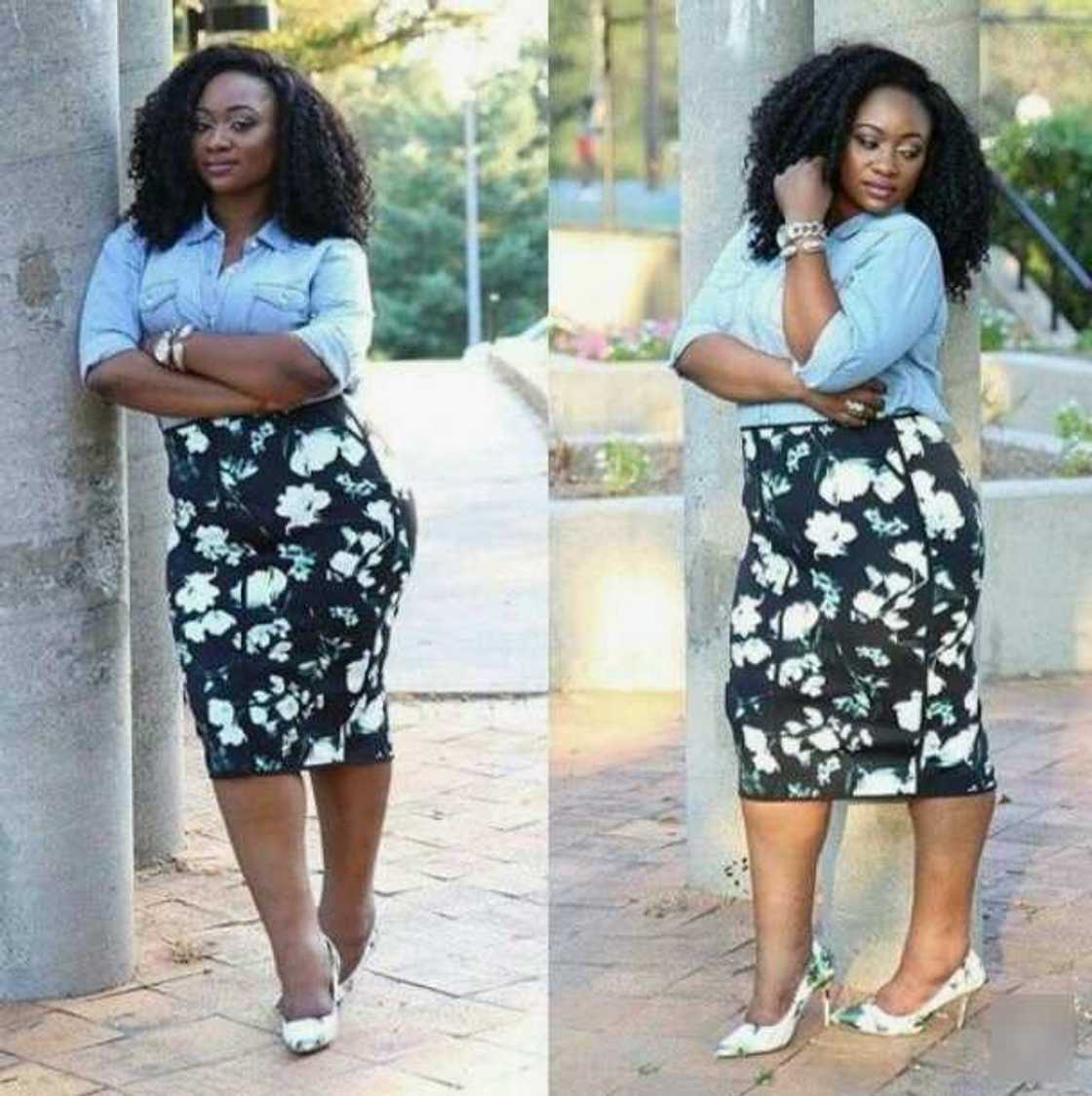 floral pencil skirt