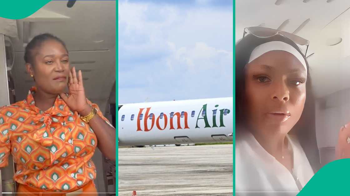 Ibom Air passenger in altercation with air crew. Ibom Air passenger in altercation with air crew.