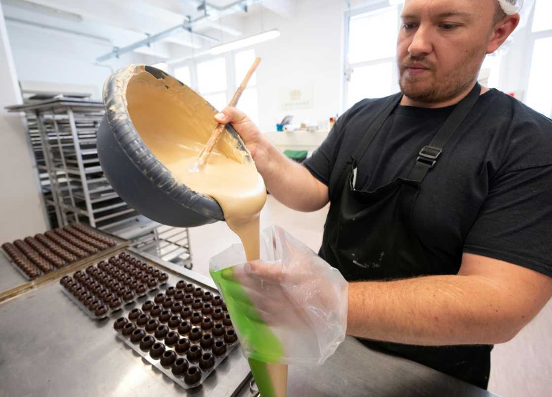 Leschanz is one of the few confectioners who still make Mozartkugel chocolates labouriously by hand Leschanz is one of the few confectioners who still make Mozartkugel chocolates labouriously by hand
