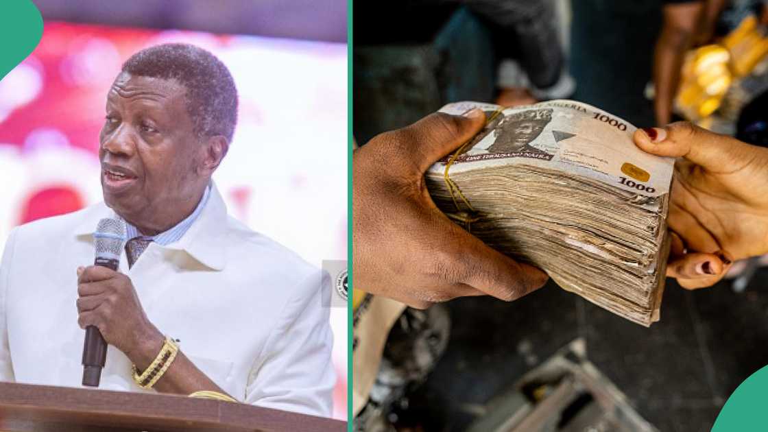 Adeboye speaks on naira/dollar exchange rate.