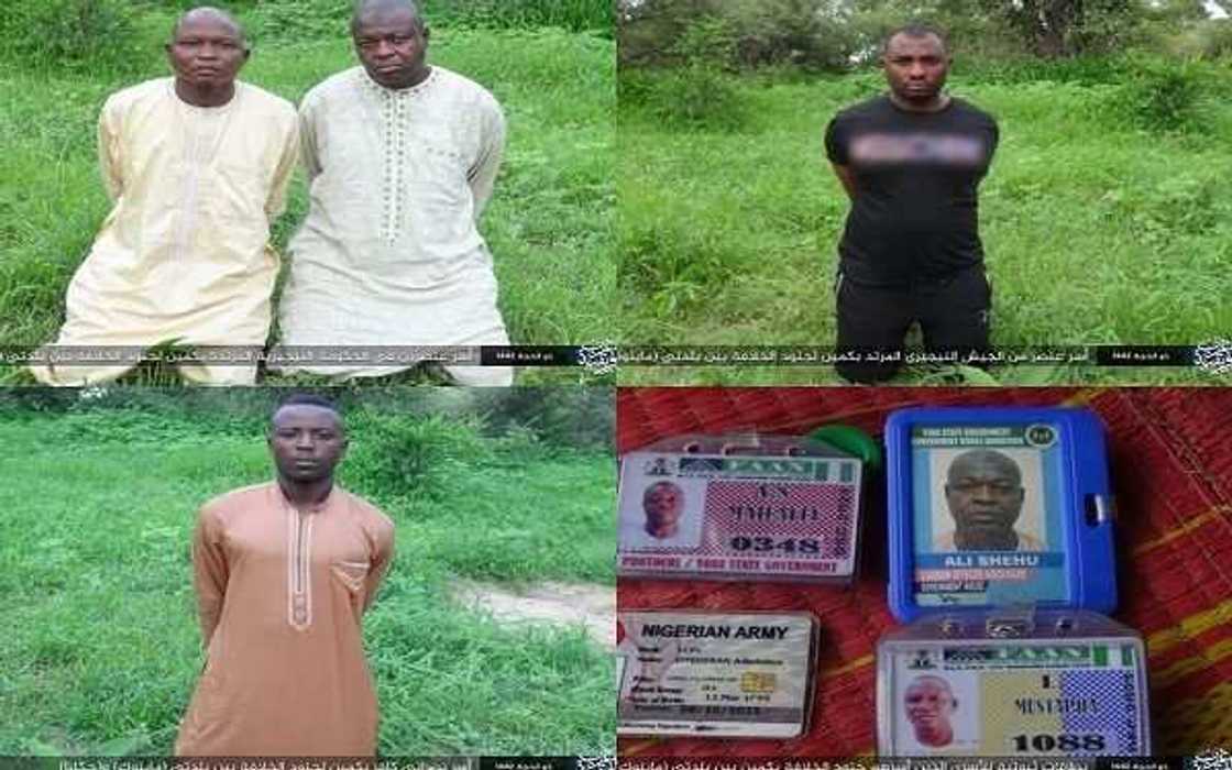 Da dumi-dumi: Boko Haram sun saki hotunan sojoji da jami'an da suka yi garkuwa da su a Yobe Da dumi-dumi: Boko Haram sun saki hotunan sojoji da jami'an da suka yi garkuwa da su a Yobe