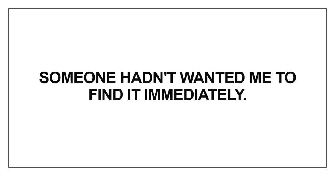 Someone hadn't wanted me Someone hadn't wanted me