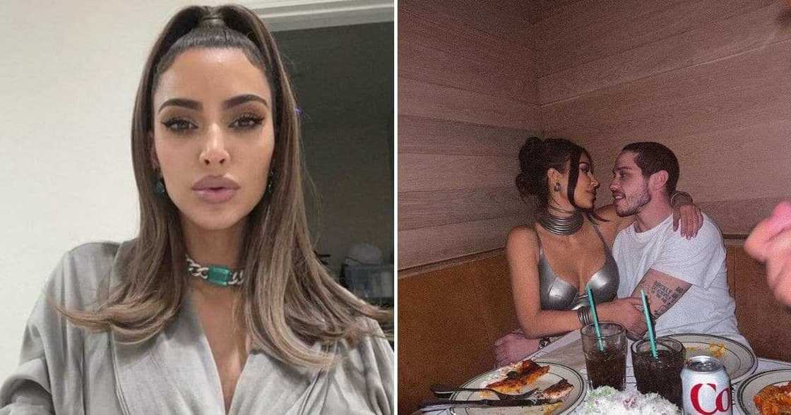 Kim Kardashian, new man, Pete Davidson, her kids’ initials, tattooed, neck Kim Kardashian, new man, Pete Davidson, her kids’ initials, tattooed, neck