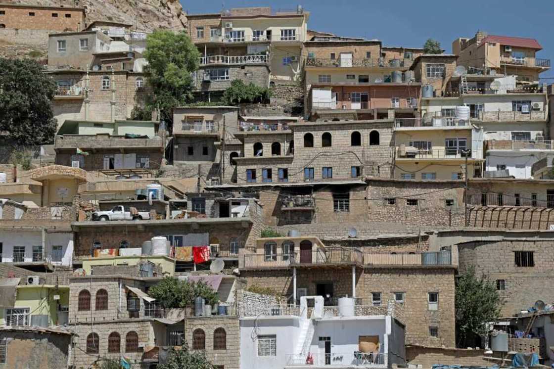 Stone houses dominate in the Kurdish town of Akre, 500 kilometres north of Iraq's capital Baghdad Stone houses dominate in the Kurdish town of Akre, 500 kilometres north of Iraq's capital Baghdad