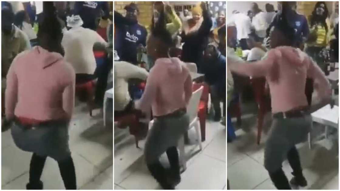 Pitori Huns, SA Woman, Dances With Beer Bottle on Head, Pretoria, Twitter Pitori Huns, SA Woman, Dances With Beer Bottle on Head, Pretoria, Twitter