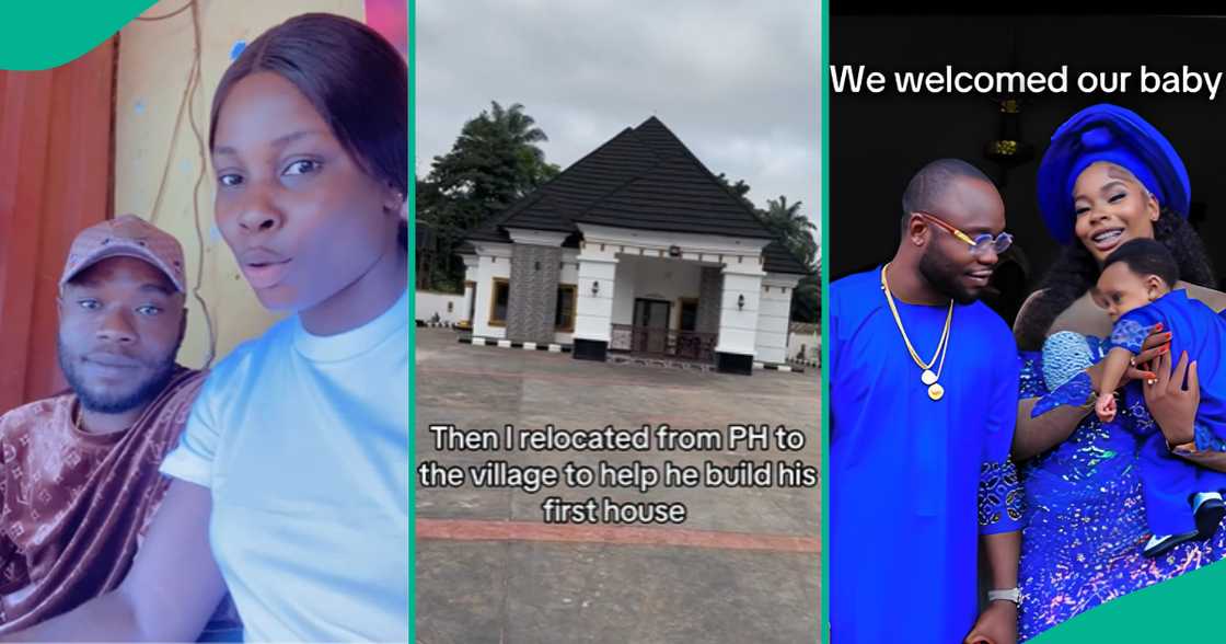 Man marries lady who built house for him in his village, she shares inspiring story