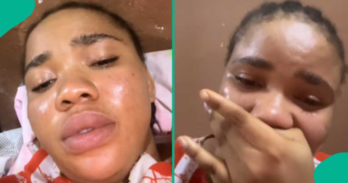 Nigerian lady in tears after applying for UK visa. Nigerian lady in tears after applying for UK visa.