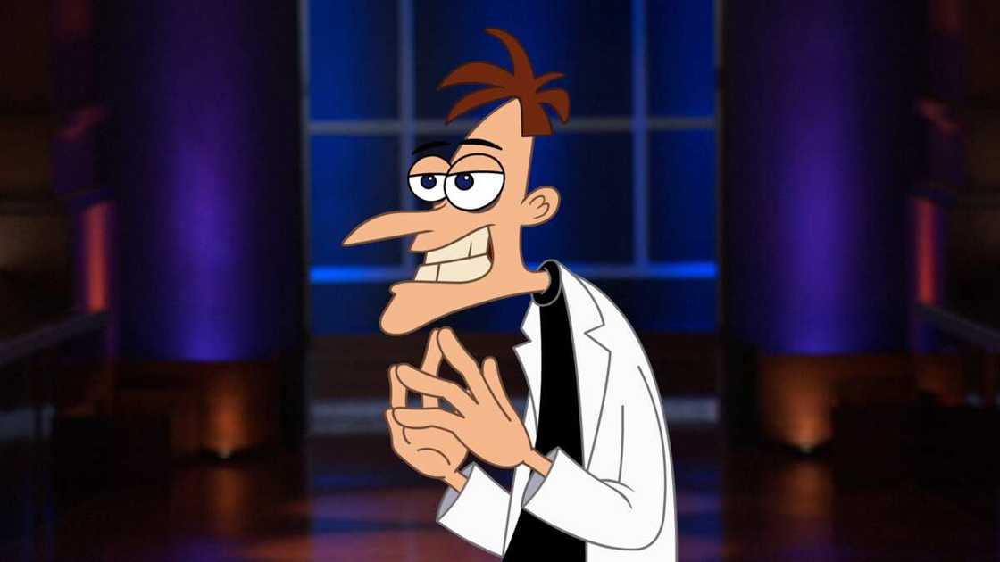 Dr. Heinz Doofenshmirtz talking during the airing of Shark Tank clip Dr. Heinz Doofenshmirtz talking during the airing of Shark Tank clip