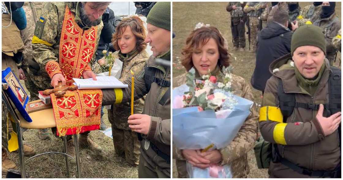 Ukrainian soldiers get married Ukrainian soldiers get married