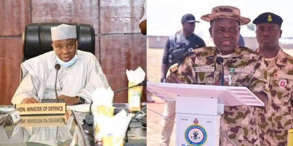 Where is AK-47?: Anger as defence minister tells Nigerians to "stand and face" armed bandits in viral video Where is AK-47?: Anger as defence minister tells Nigerians to "stand and face" armed bandits in viral video