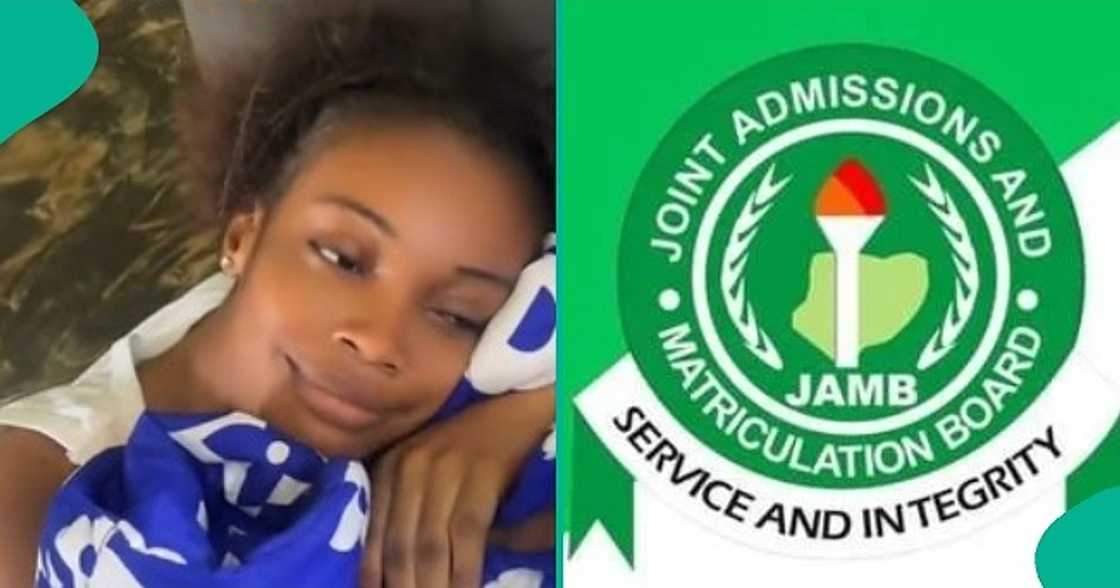 JAMB student falls to ground after seeing her UTME 2025 result. JAMB student falls to ground after seeing her UTME 2025 result.