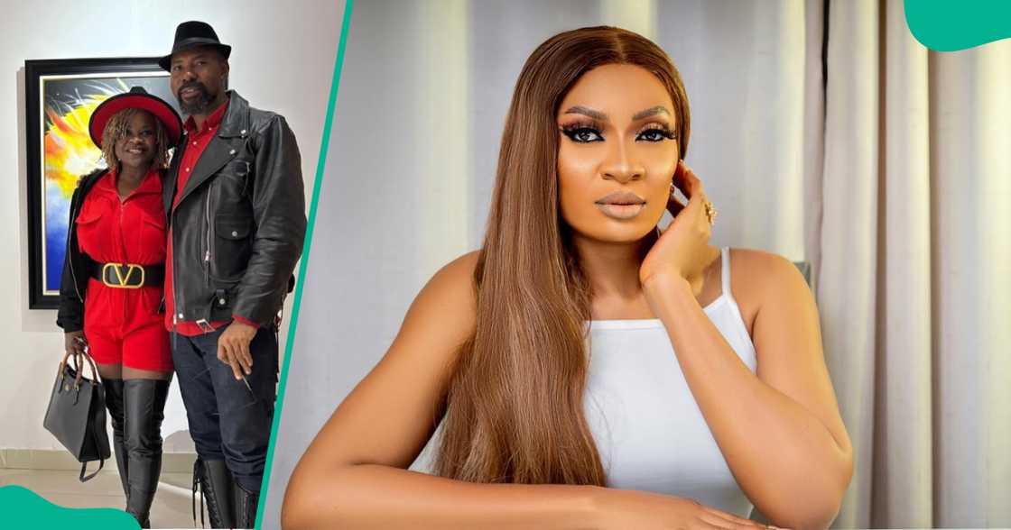 Linc's wife Yinka exposes May Edochie's phone number online. Linc's wife Yinka exposes May Edochie's phone number online.