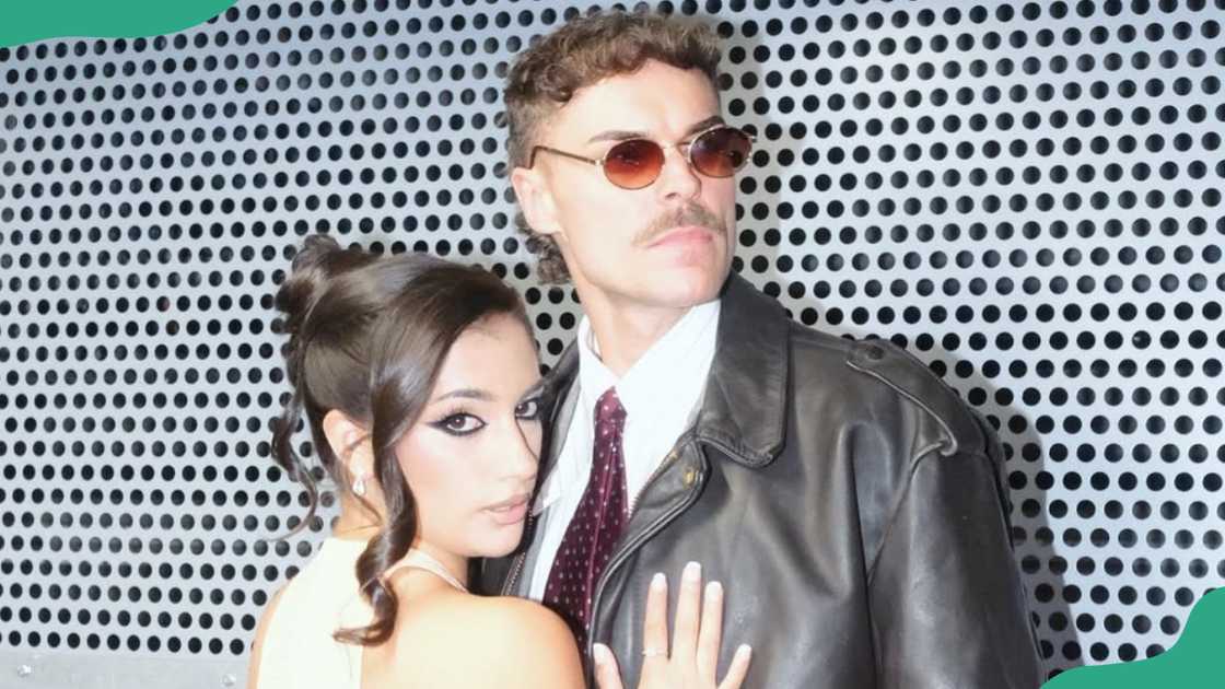 Harry Cooksley and Shakira Khan pose for a photo