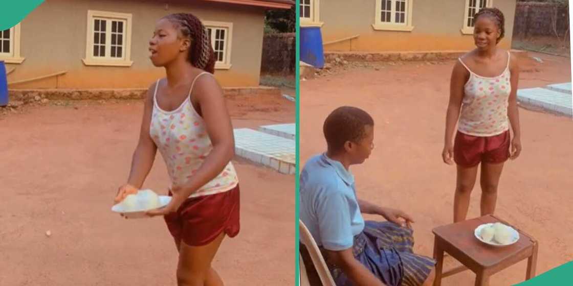 Lady who said her mother serves them fufu everything. Lady who said her mother serves them fufu everything.