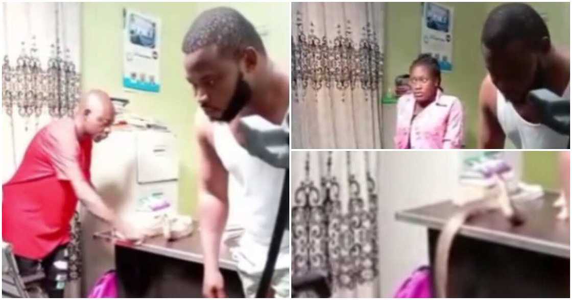 Actor runs after massive snake was brought into his scene Actor runs after massive snake was brought into his scene