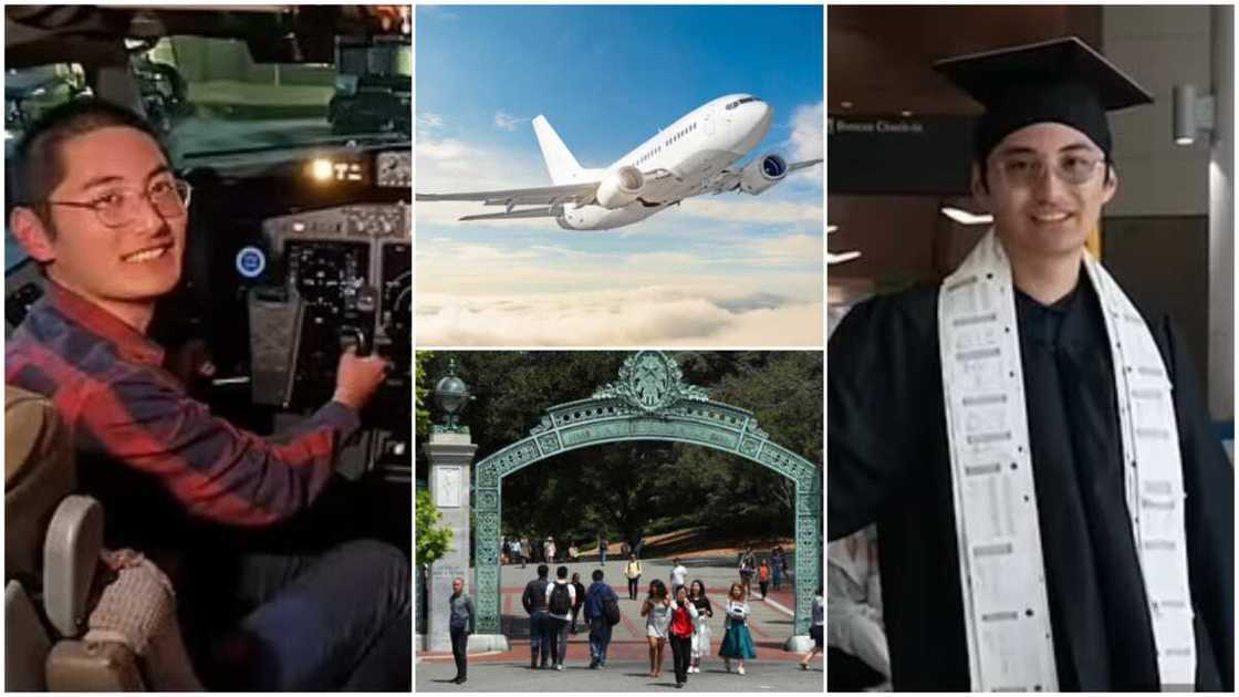 Berkeley University graduate/Man took 238 flights. Berkeley University graduate/Man took 238 flights.