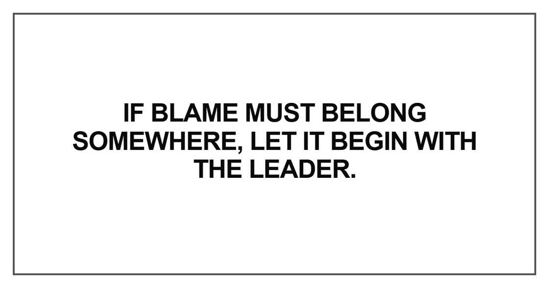 If blame must belong somewhere