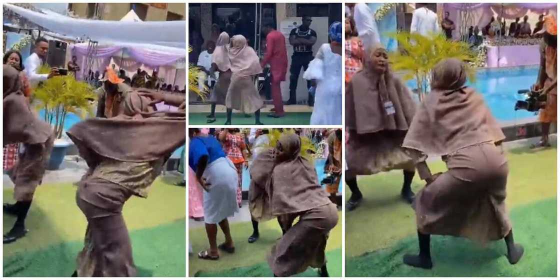 Nigerians react to viral video of two young Muslim ladies in hijab twerking hard at event Nigerians react to viral video of two young Muslim ladies in hijab twerking hard at event