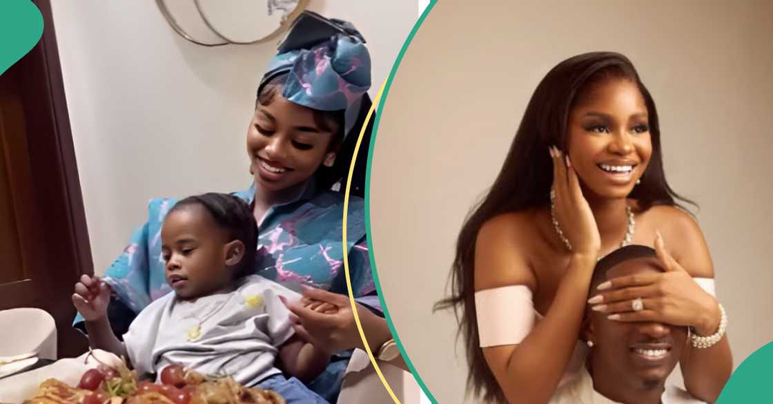 Priscilla Ojo fights tears as she sees a photo of herself and Mohbad's son Liam in her bridal shower photo book. Priscilla Ojo fights tears as she sees a photo of herself and Mohbad's son Liam in her bridal shower photo book.