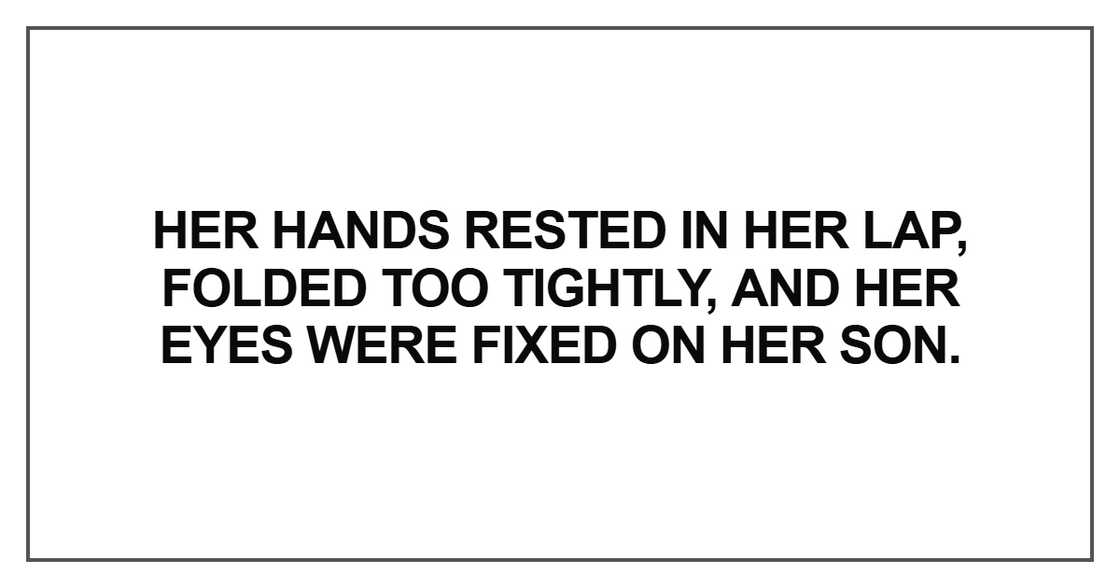 Her hands rested in her lap Her hands rested in her lap