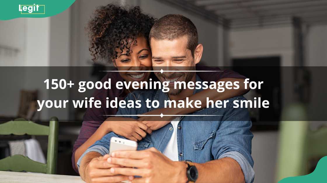 A smiling young couple embracing while looking at a smartphone. A smiling young couple embracing while looking at a smartphone.