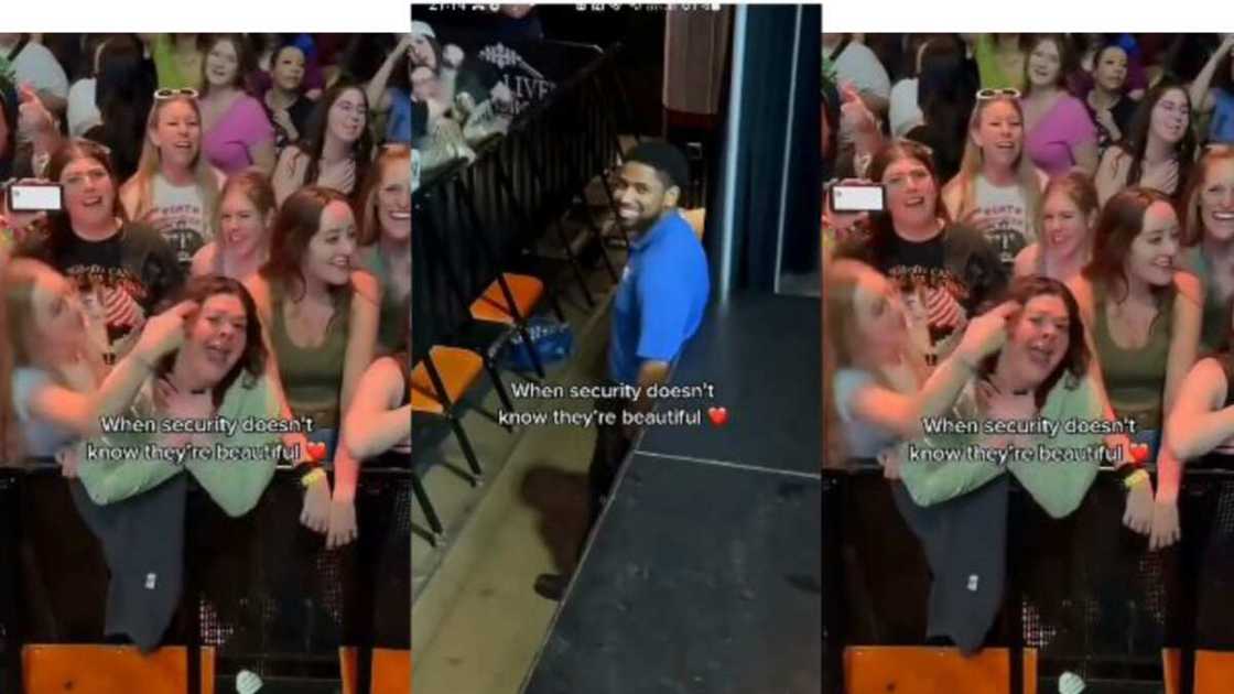 Girla boldly flirts with security man Girla boldly flirts with security man