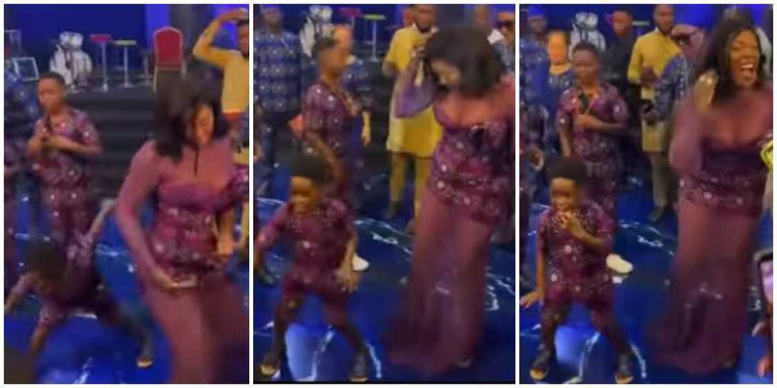 Little Jamil causes his mum Tiwa Savage to pause as he stole the floor with cool spiderman dance moves in viral video Little Jamil causes his mum Tiwa Savage to pause as he stole the floor with cool spiderman dance moves in viral video