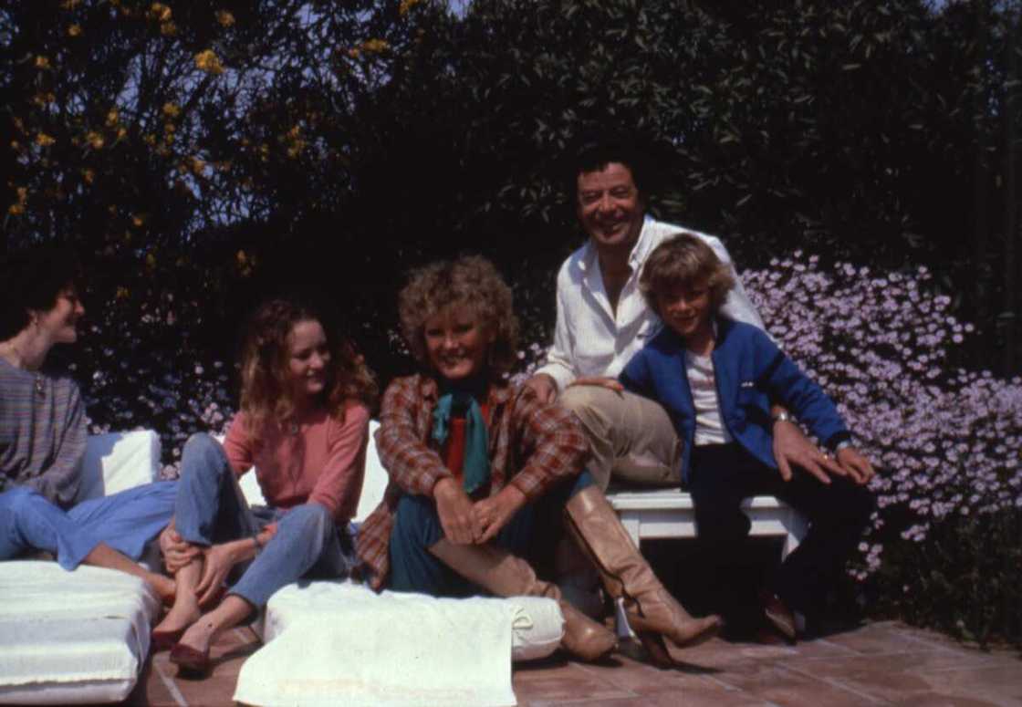 Petula Clark avec son mari Claude Wolff et leurs enfants