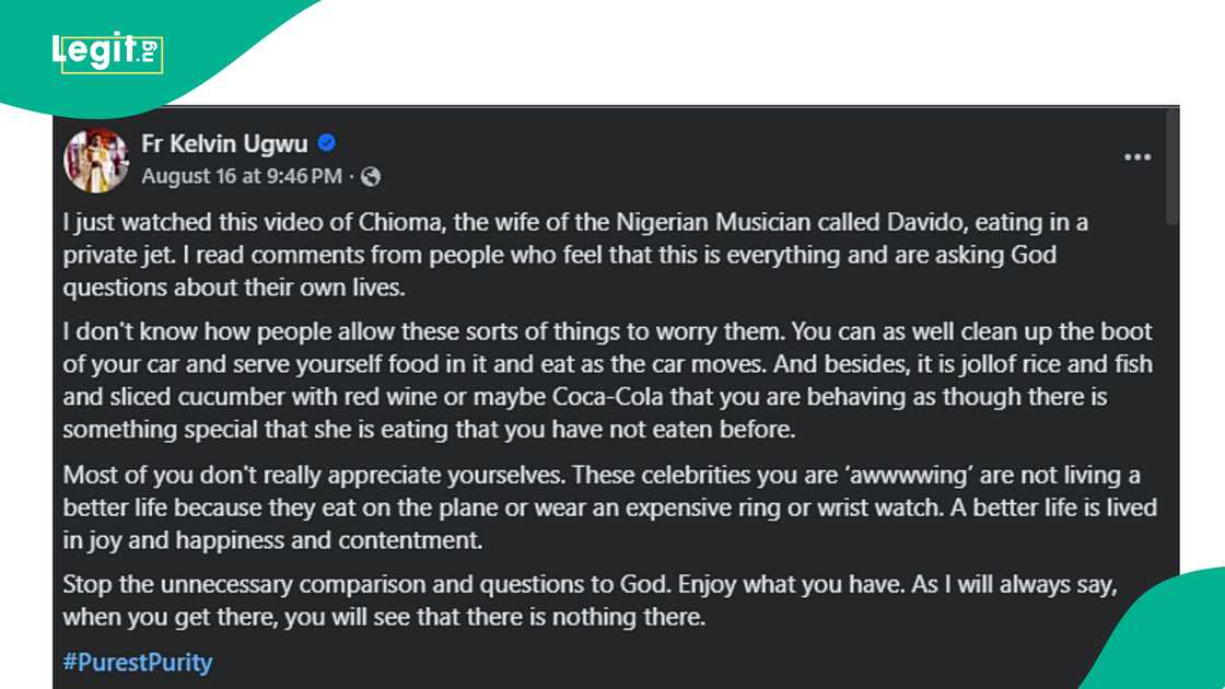 Father Ugwu and Chioma, Davido's wife Father Ugwu and Chioma, Davido's wife