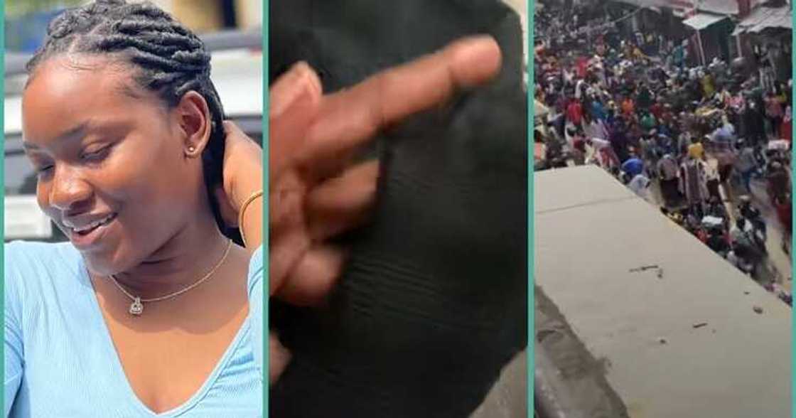 Lady shares how her bag was cut at Eko market Lady shares how her bag was cut at Eko market