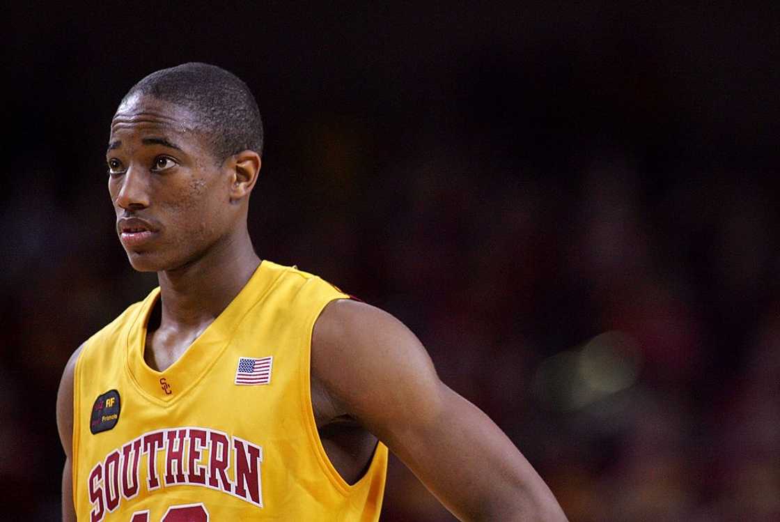 DeMar DeRozan looks on in the second half against Arizona State of the game DeMar DeRozan looks on in the second half against Arizona State of the game