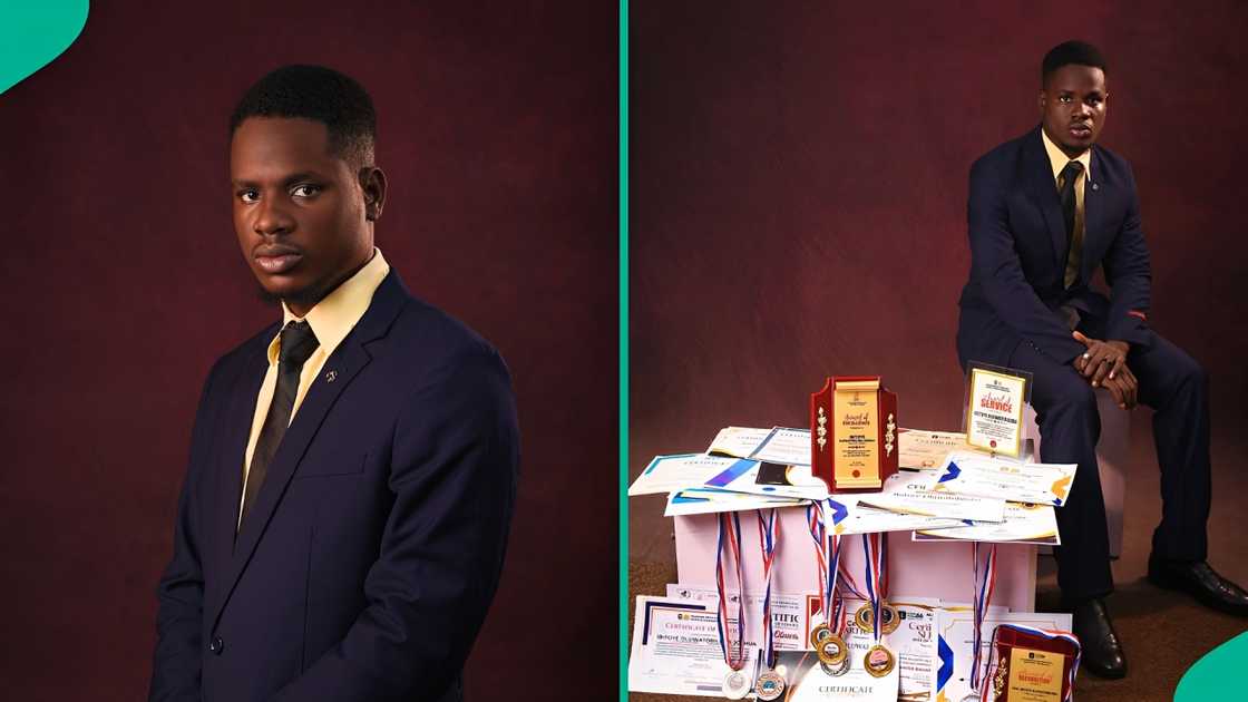 A man who wrote UTME as an underage candidate celebrates as he bagged a degree from the University of Ibadan