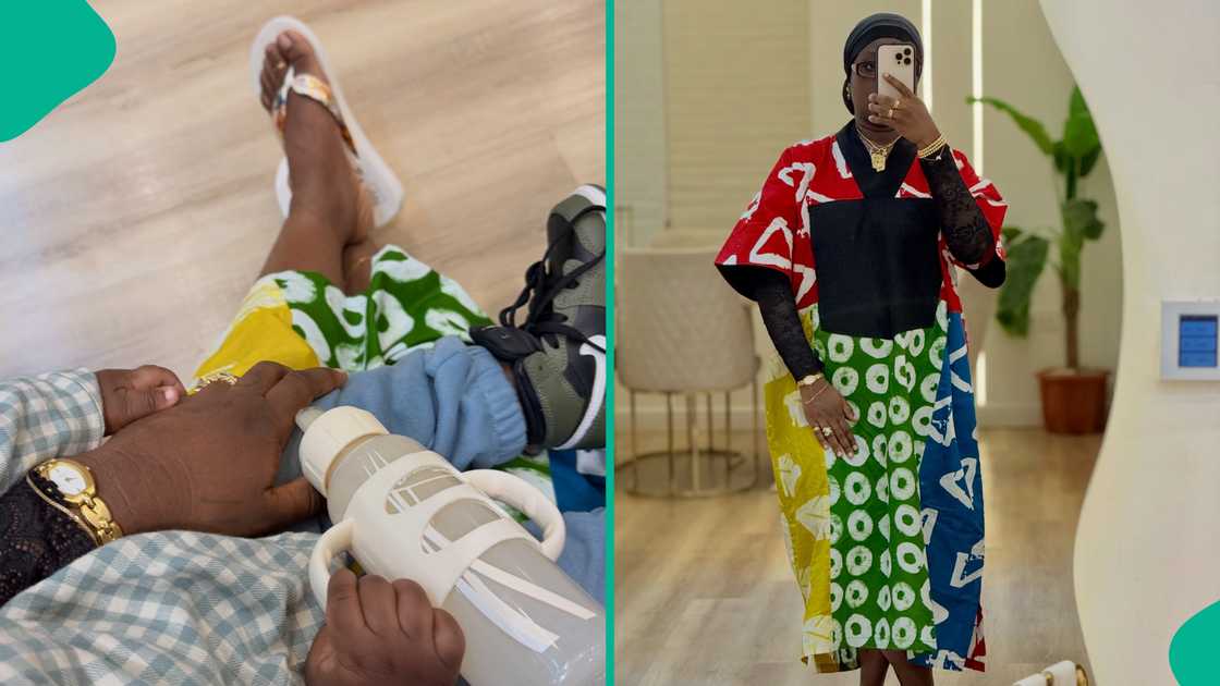 Nigerians react to Deborah Enenche's new pictures as many notice same thing on her legs, criticise her