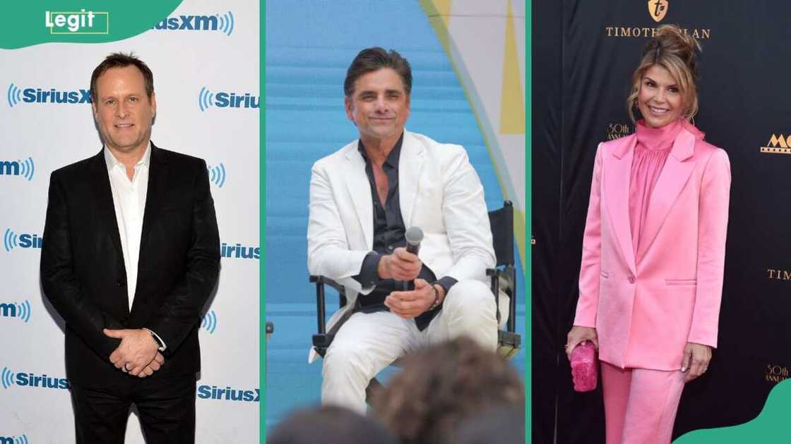 Full House cast members; Dave Coulier (L), John Stamos (C), and Lori Loughlin (R) at various events Full House cast members; Dave Coulier (L), John Stamos (C), and Lori Loughlin (R) at various events