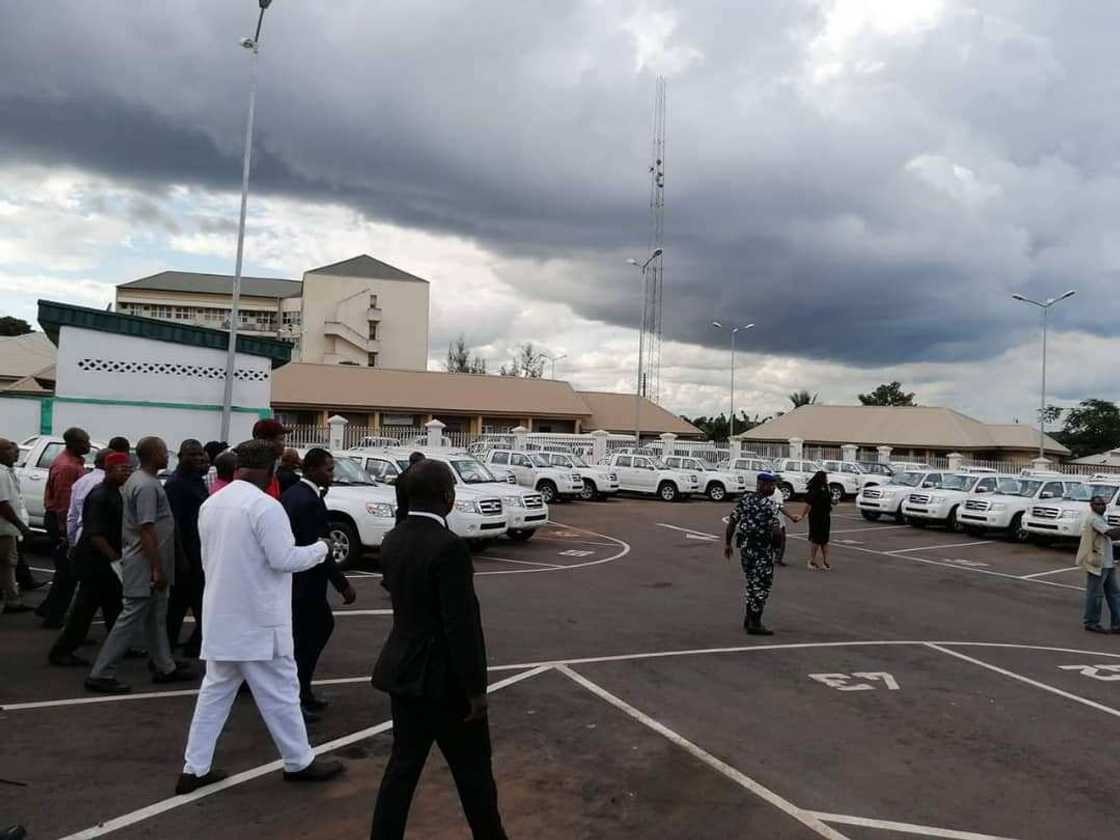 Governor Ugwuanyi unveils newly procured security vehicles in Enugu Governor Ugwuanyi unveils newly procured security vehicles in Enugu