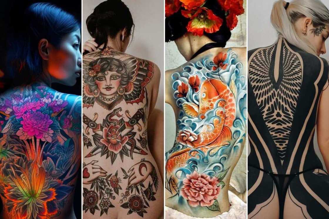 unique back tattoos