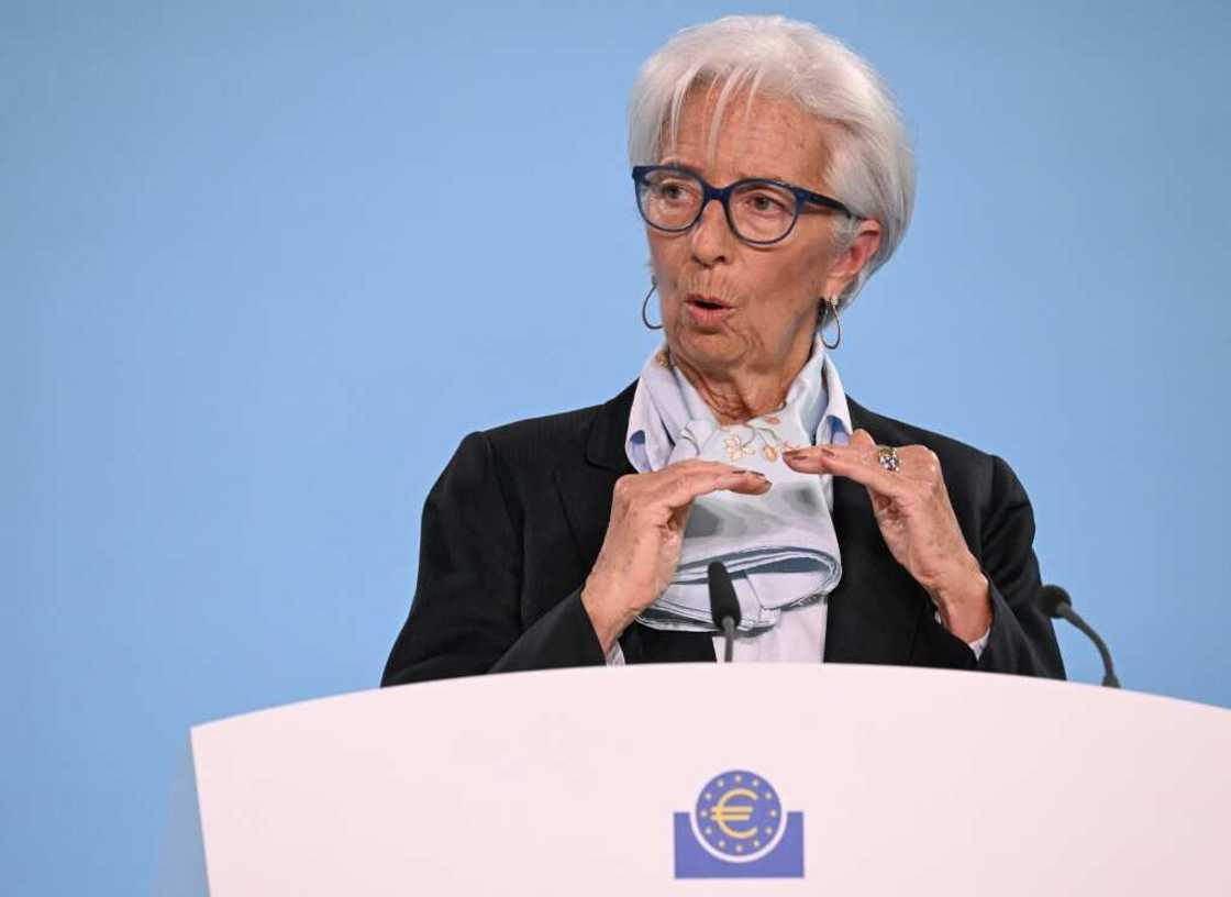 Christine Lagarde, president of the European Central Bank, pictured at a press conference in Frankfurt am Main, Germany, on April 11, 2024