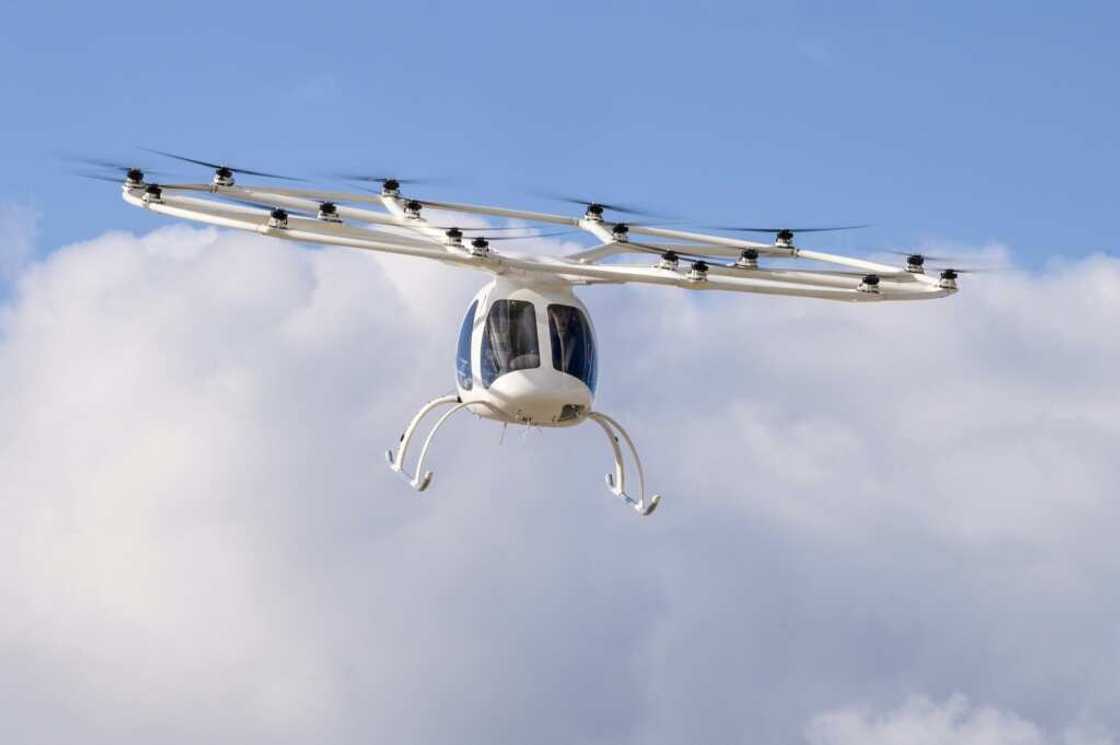 Backers tout flying taxis as a low-carbon form of aviation and hope future larger versions could be used as ambulances or in other roles Backers tout flying taxis as a low-carbon form of aviation and hope future larger versions could be used as ambulances or in other roles