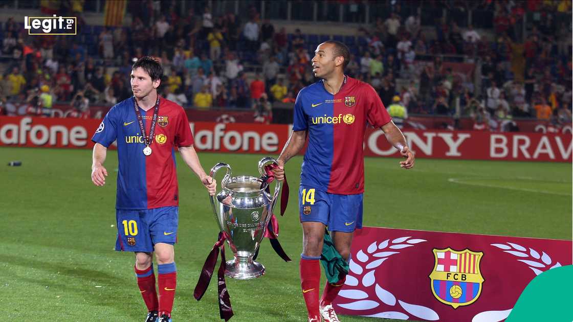 Thierry Henry, Lionel Messi, Barcelona, Manchester United, UEFA Champions League. Thierry Henry, Lionel Messi, Barcelona, Manchester United, UEFA Champions League.