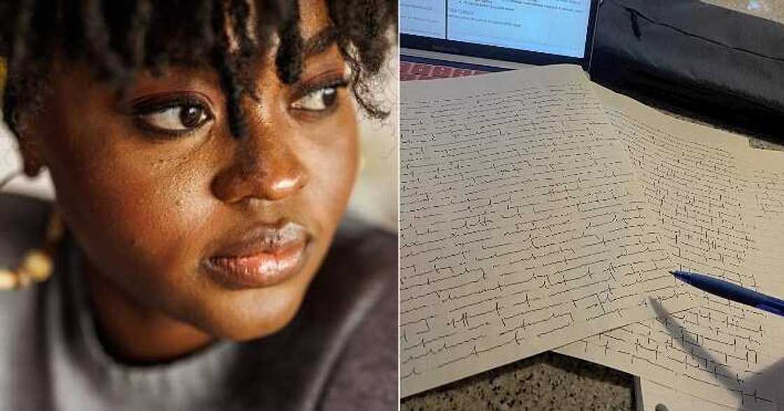 Lady with gibberish handwriting Lady with gibberish handwriting