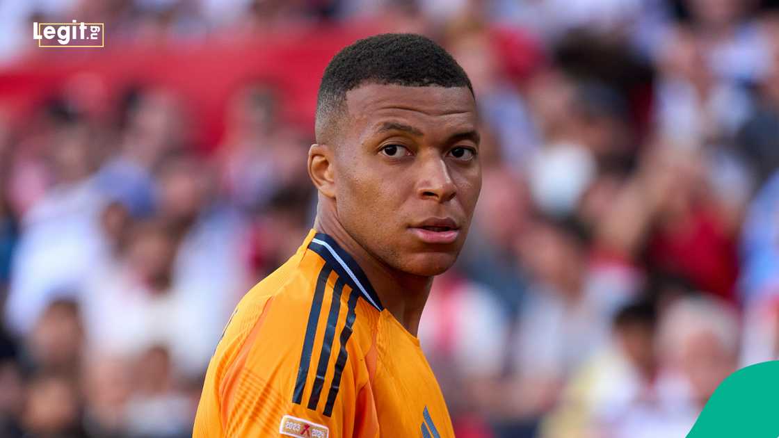 Kylian Mbappe, Real Madrid, Sevilla, Estadio Ramon, Sanchez Pizjuan, Spain Kylian Mbappe, Real Madrid, Sevilla, Estadio Ramon, Sanchez Pizjuan, Spain