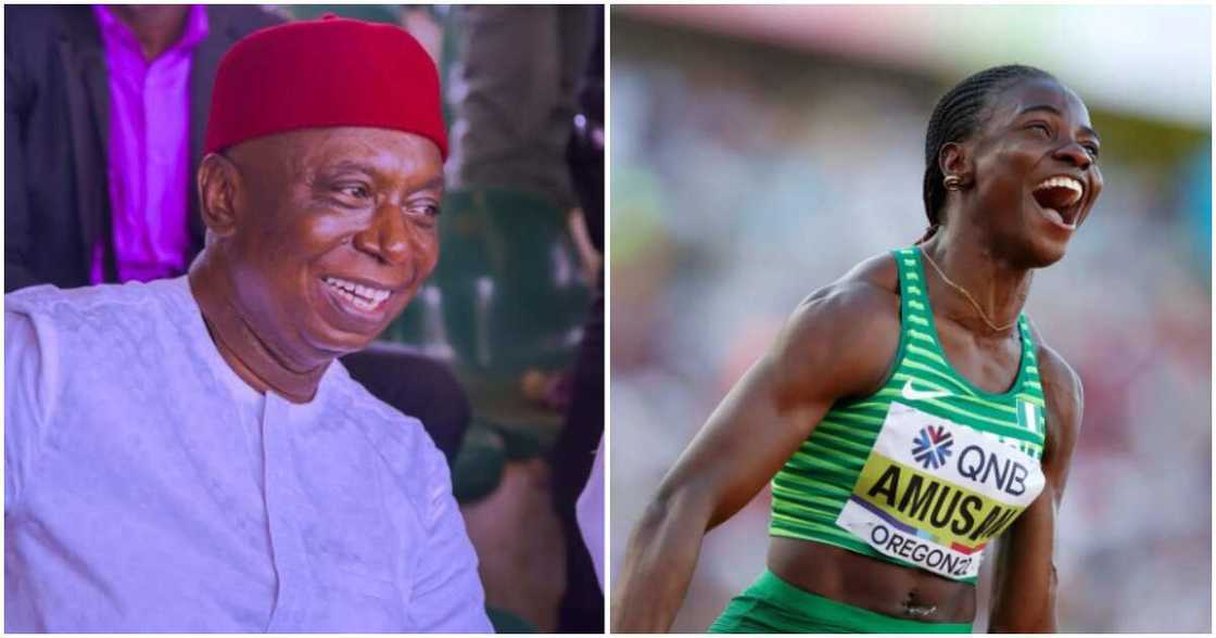 Photos of Ned Nwoko and Nigerian athlete Tobi Amusan Photos of Ned Nwoko and Nigerian athlete Tobi Amusan